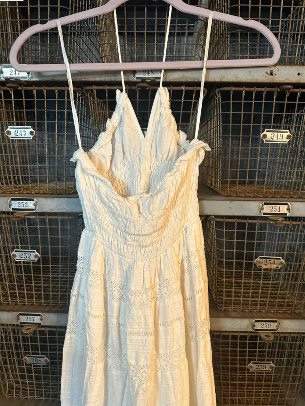 Maeve by Anthropologie White Strapless Smocked Midi Dress Size XSP 38440